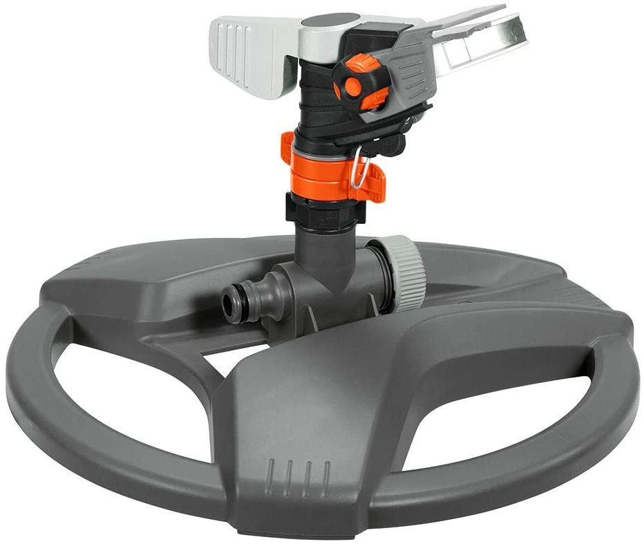 Gardena Premium Full or Part Circle Pulse Sprinkler (on a plastic sled): Premium sprinkler for watering large areas of up to 490 m²