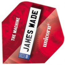 Unicorn Authentic 75 James Wade Number Plate Plus Dart Flight, Black/Red, One Size
