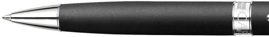 Caran d'Ache Leman Silver Plated Ballpoint Pen - Black Matt - Image 4
