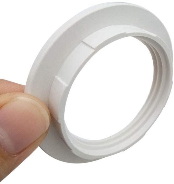 KingYH 12 Pack Lamp Shade Ring Converter E14 Plastic Lamp Shade Reducer Ring for Bedside Lamp Desk Floor Lamps Plate Light Lampshade Washer Adaptor White - Image 3