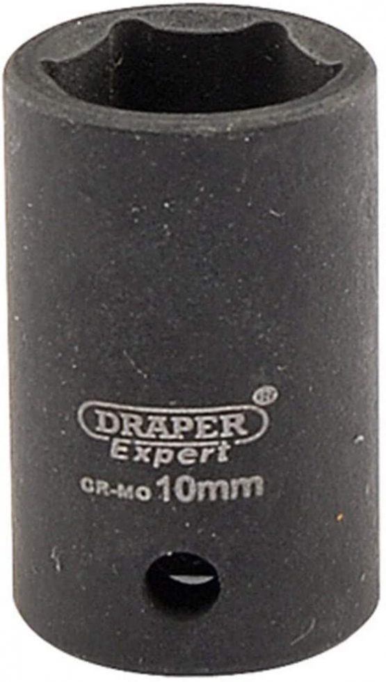 Draper 5014 1/4" Square Drive Hi-Torq 6 Point Metric Impact Socket, 10 mm Size