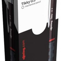 rOtring Tikky Mechanical Pencils, HB 0.5mm, Burgundy Barrels, 12 Count