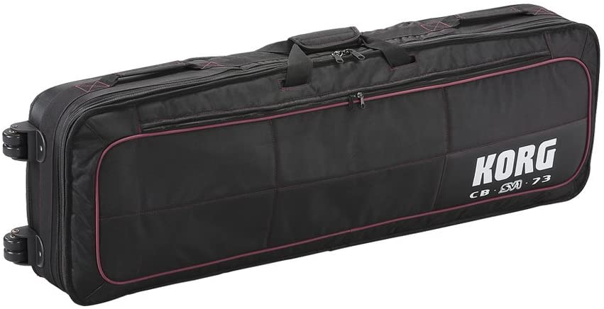 Korg - CB-SV-73 Rolling Carry Case for Korg SV1-73 Stage Piano - Black, 73 Key Model