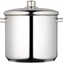 MasterClass MCSTPOT24 Induction-Safe Stainless Steel Stock Pot With Lid, Silver, 8.5 Litre, 24 cm