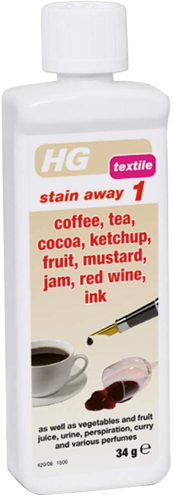 HG Stain Away 1 Fabric Stain Remover, Ink Stain Remover & Red Wine, Tea & Coffee Stain Removal Liquid