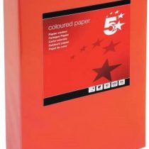 5 Star Coloured Copier Paper Multifunctional Ream-Wrapped 80gsm A4 Deep Red [500 Sheets]