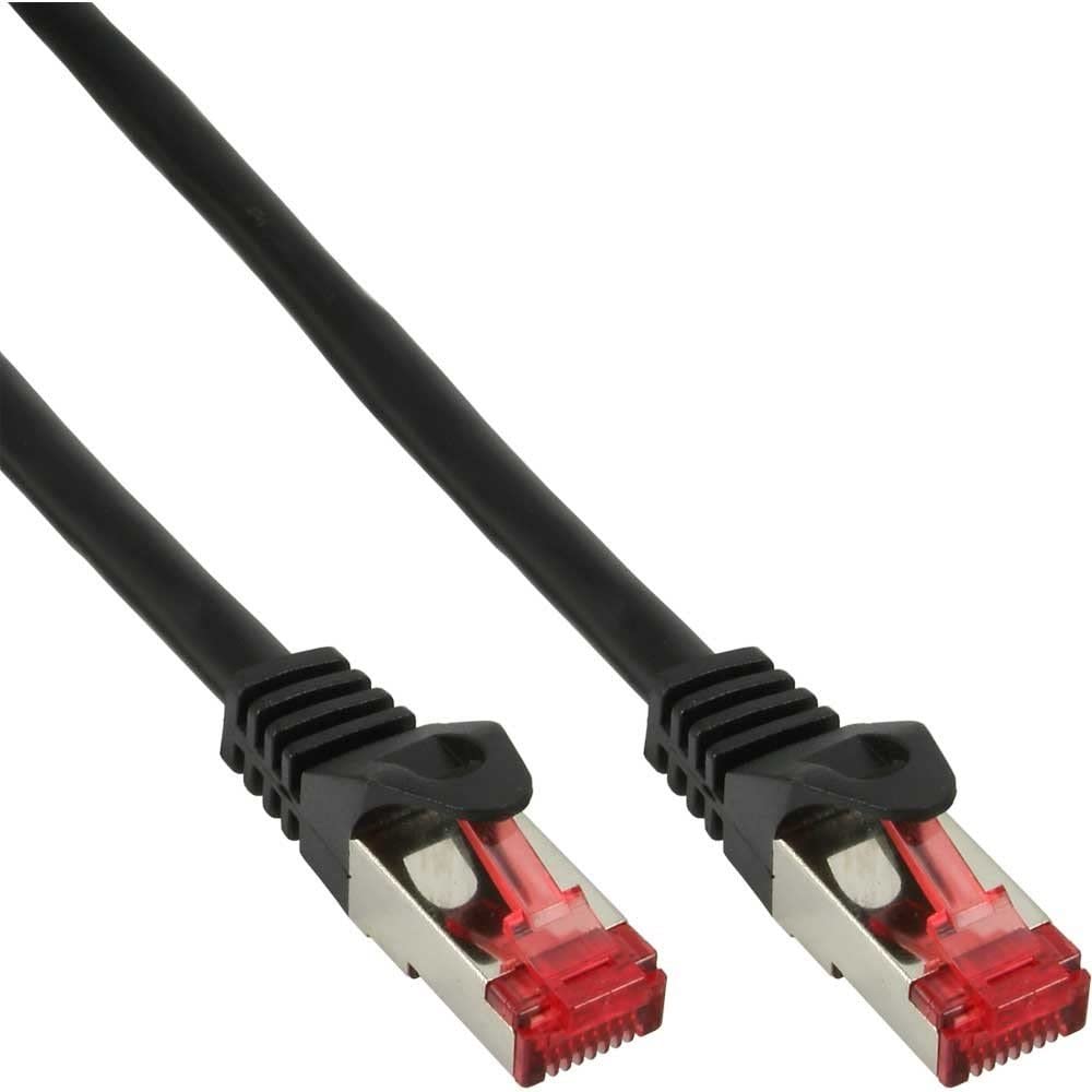 InLine Patch Cable 250 MHz Cat6 S-FTP Black 0.5 m, 0.50m