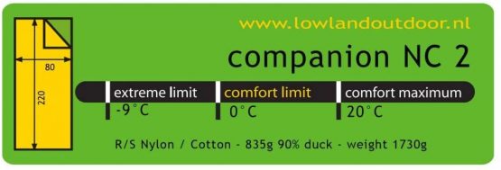 Lowland Outdoor® Companion NC 2 Down Sleeping Bag, Blue, 220 x 80 cm - Image 3