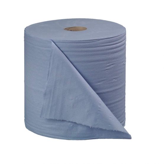 2WORK CT34137 2-Ply Forecourt Roll, 400 m, Blue, Pack of 2