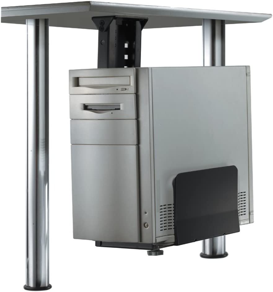 Newstar CPU-D200BLACK Under Desk PC Mount (Suitable PC Dimensions - Height: 39-54 cm / Width: 13-23 cm) - Black - Image 2