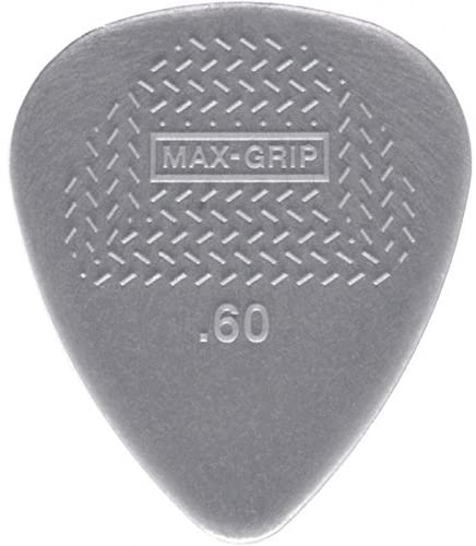Jim Dunlop 449P.60 Nylon Max Grip Guitar Pick Player Pack (Pack of 12), Max-Grip, 0.60mm