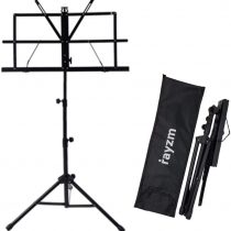 Rayzm Sheet Music Book Stand,Sturdy Portable Folding Metal Stand with Carrying Bag, Adjustable Heights, Max Load Weight 1.5kgs, Lightweight & Compact for Storage or Travel