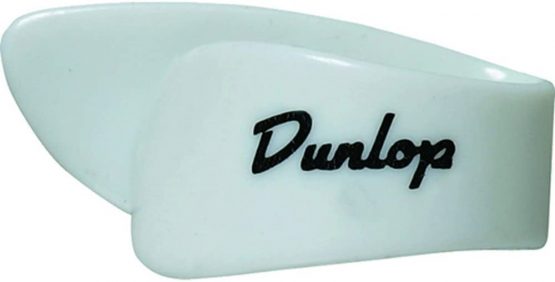 Dunlop 9003R White Plastic Thumbpicks, Large, 12/Bag