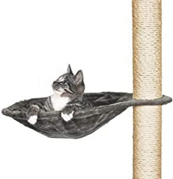Trixie 43542 Hammock Style Seat for Cat Tree Metal Frame ・40 cm Platinum