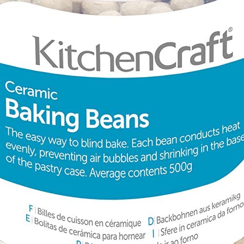 KitchenCraft Ceramic Baking Beans for Blind Baking Pastry Washable and Reusable, Heatproof Ceramic, 5g, White, 28 x 28 x 30 cm - Image 2
