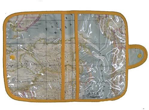 Mimuselina Baby Document Holder with Transparent Pockets, World Map - Image 2