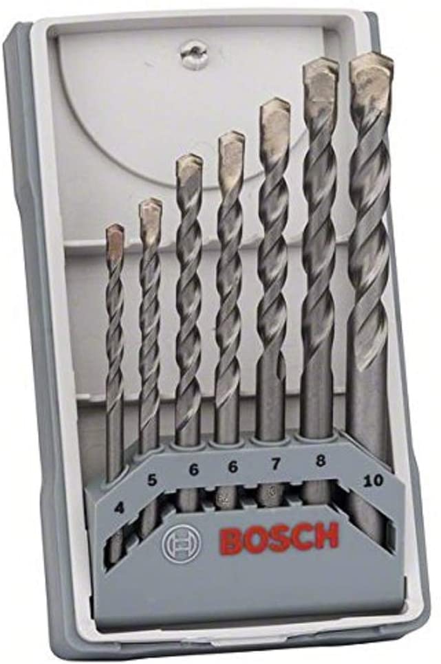 Bosch Professional 7-Piece CYL-3 Concrete Drill Bit Set (for Concrete diameter 4-10 mm, Accessories for Impact Drills)