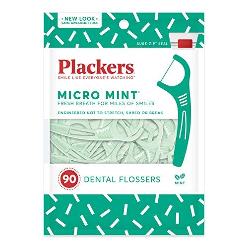 Plackers Dental Flossers Micro Mint - 90 Count, 90 count (Pack of 1)
