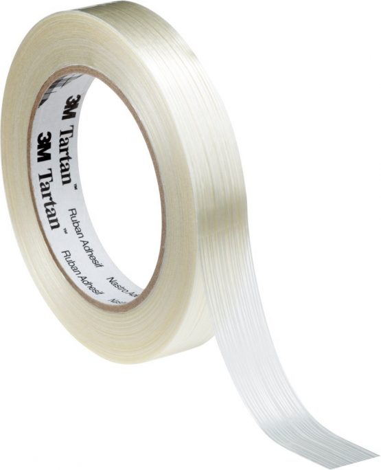 3 M 7000095695 Tartan Filament Tape 8953, 0.1 mm, Transparent, 12 mm x 50 m, transparent, 72