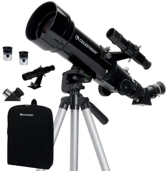 Celestron 21035 Travel Scope 70 Portable Refractor Telescope Kit with Backpack, Black
