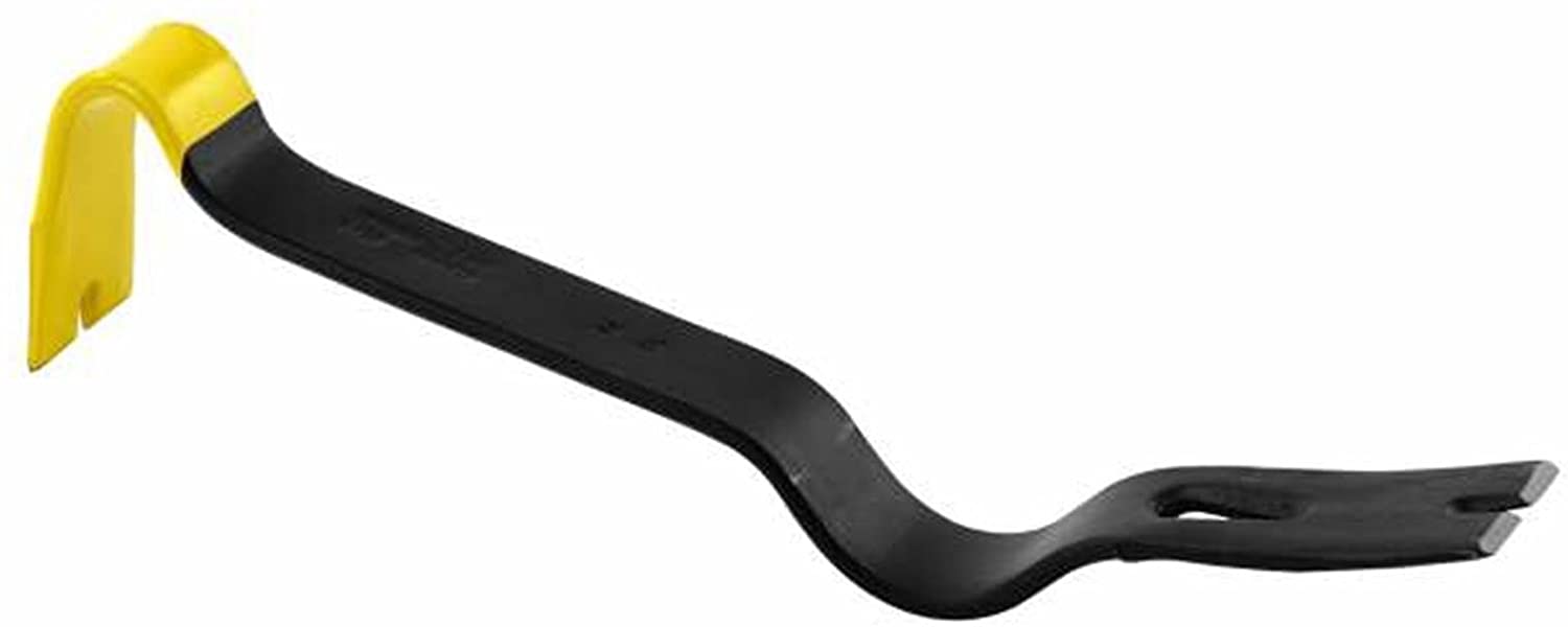 STANLEY 16" Super Wonder Crow Bar with Polished Tips and Bevelled Nail Slots, 1-55-525, Yellow/Black, 16 inch (41cm)