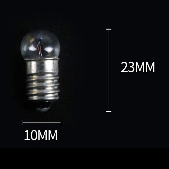 GutReise DC 50pcs E10 1.5V 0.3A Warm White Bulb Light Bulbs Miniature Screw Base (1.5V) - Image 4