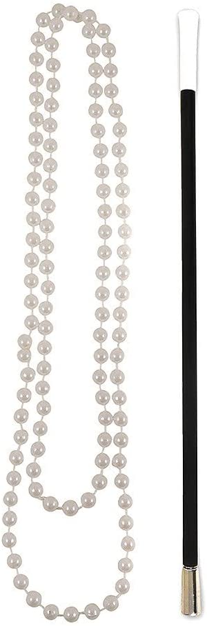 Adult 1920's Flapper Lady Set Pearls, Headband and Cigarette Holder Accessories - Image 3