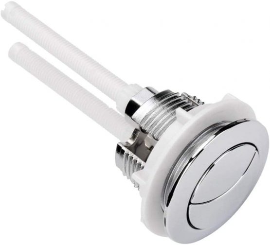 Rosenice 114mm Silver Dual Flush Toilet Water Tank Push Buttons Rods - Image 3