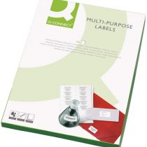 Q-Connect KF02249 Multi-Purpose Label 63.5x38.15mm 21 per A4 Sheet (Pack of 500) - White