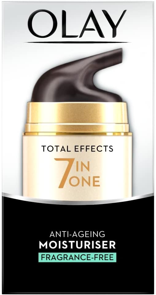 Olay Total Effects 7-in-1 Fragrance Free Moisturiser With Niacinamide, 50ml, cream