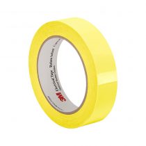 TapeCase 56 0.94" x 72yd Yellow Polyester Film Electrical Tape, 2.3" Thick, 72" Length, 0.94" Width
