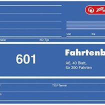 Herlitz Driver’s Logbook A6 40 Sheets, Pack of 1 (English not Guaranteed)