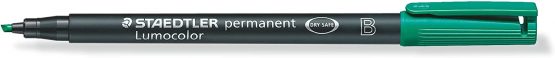 Staedtler 314 Lumocolor Universal Pen B Tip, Approx. 1.0 or 2.5 mm, Permanent, Pack of 10 in Cardboard Case Green - Image 3