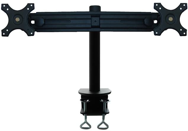 Newstar FPMA-D700D Tilt/Turn/Rotate Dual Desk Mount (clamp) for two 19-30" Monitor Screens, Height Adjustable - Black