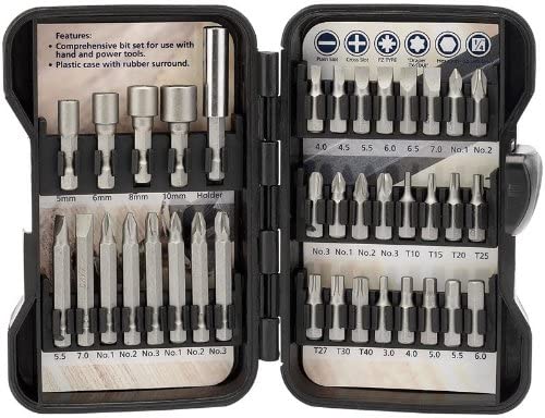 Draper EBS37 Insert Bit Set, Blue, Variety Pack