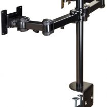 Newstar FPMA-D960D Full Motion Dual Desk Mount (clamp) for two 10-27" Monitor Screens, Height Adjustable - Black