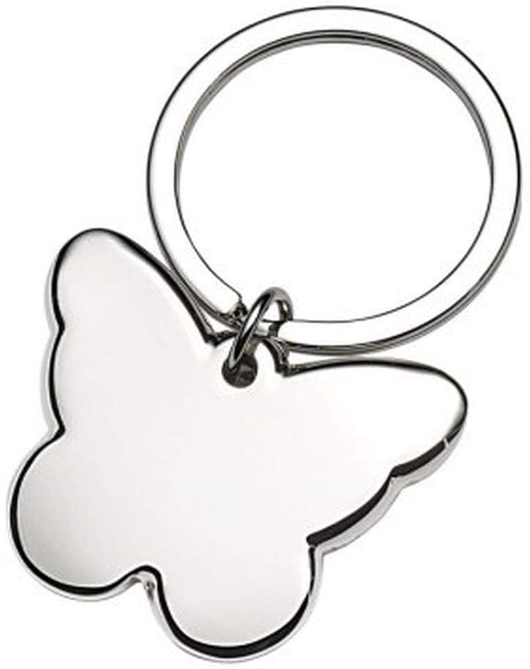 Ten Butterfly keyring cod.EL7639 cm 6x4x0,5h by Varotto & Co, Steel, S