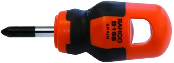 Bahco B195.002 BHB195.002.025" Stubby Phillips Screwdriver, Multi-Colour, PH2 x 25 mm