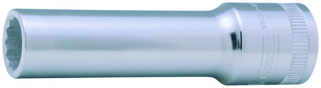 Bahco SB7805DM-13 12 Edge Socket Wrench Insert, Silver, 13 mm