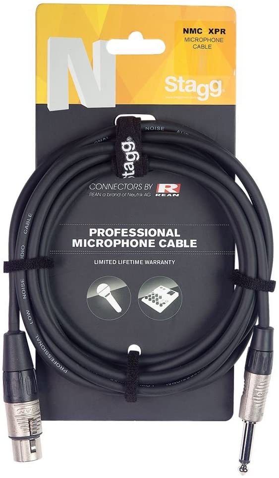Stagg NMC6XPR 6 m N-Series Female XLR to Mono Jack Cable, Black