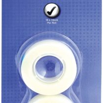 Just Stationery 18mmx33m Invisible Easy Tear Tape (Roll of 2)