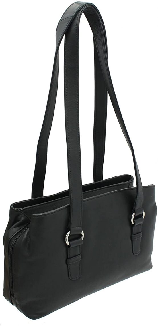 Mala Leather ANISHKA Collection Triple Zip Leather Shoulder Bag 758_75 - Image 2