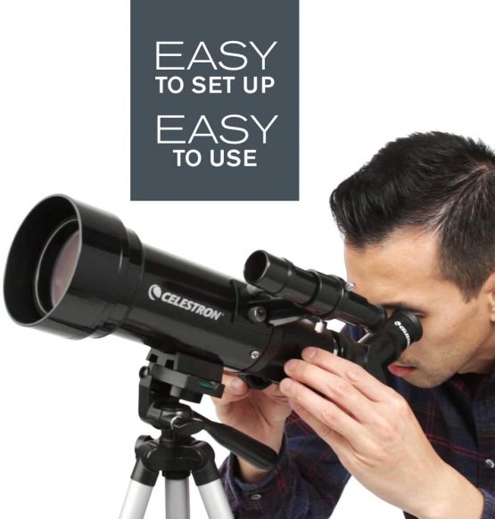 Celestron 21035 Travel Scope 70 Portable Refractor Telescope Kit with Backpack, Black - Image 3
