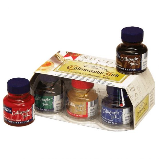 Winsor & Newton Calligraphy Ink - Set of 6 Assorted - Image 2