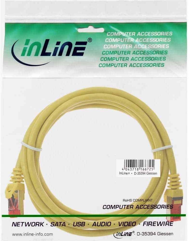 InLine® 76433Y Patch Cable, yellow, 0.30m - Image 3