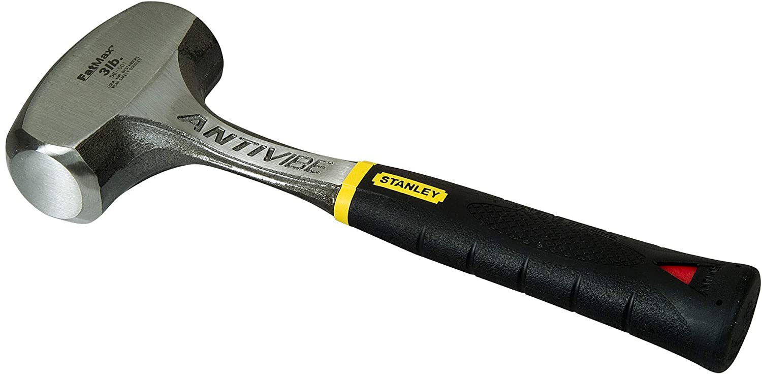 Stanley 1-56-001 Fatmax Anti Vibe Lump/Club Hammer 3lb - STA156001, Black/Silver