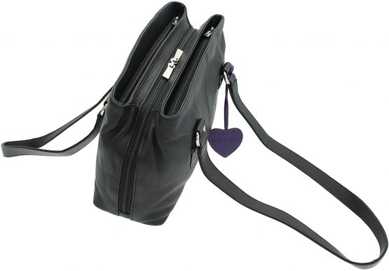 Mala Leather ANISHKA Collection Triple Zip Leather Shoulder Bag 758_75 - Image 3