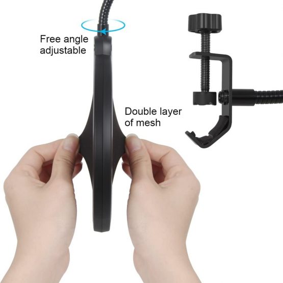 InnoGear Microphone Pop Filter, Enhanced Layers Shield with Flexible Gooseneck Clip Stabilizing Arm - Image 2