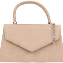 Girly HandBags Top Handle Faux Suede Clutch Bag Grab Holder Womens Handbag