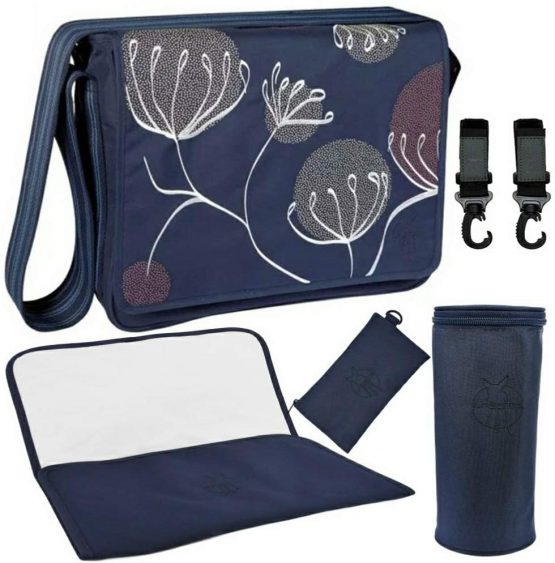 Lassig Casual Messenger Baby Changing Nappy Bag Navy Blowball LMB1030363 - Image 2